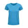 Camiseta sostenible mujer Crusader Women. Color azul aqua.