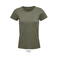 Camiseta sostenible mujer Crusader Women. Color verde caqui.