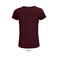 Camiseta sostenible mujer Crusader Women. Color rojo burdeos.