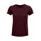 Camiseta sostenible mujer Crusader Women. Color rojo burdeos.