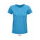 Camiseta sostenible mujer Crusader Women. Color azul aqua.