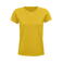 Camiseta sostenible mujer Crusader Women. Color amarillo.