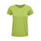Camiseta sostenible mujer Crusader Women. Color verde manzana.