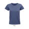Camiseta sostenible mujer Crusader Women. Color azul denim.
