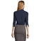 Camisa manga 3/4 Easycare mujer Effect Women. Color azul oscuro.