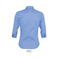 Camisa manga 3/4 Easycare mujer Effect Women. Color azul cielo claro.