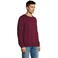 Sudadera unisex New Supreme. Color rojo burdeos.