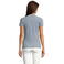 Polo cuello con rayas mujer Paname Women. Color jean claro jaspeado.