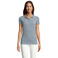 Polo cuello con rayas mujer Paname Women. Color jean claro jaspeado.