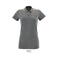 Polo cuello con rayas mujer Paname Women. Color negro jaspeado.