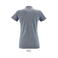 Polo cuello con rayas mujer Paname Women. Color jean claro jaspeado.