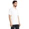 Polo sostenible unisex Pegase. Color blanco.