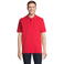 Polo sostenible unisex Pegase. Color rojo vivo.
