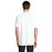 Polo sostenible unisex Pegase. Color blanco.