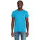 Camiseta sostenible hombre Pioneer. Color azul aqua.