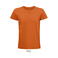 Camiseta sostenible hombre Pioneer. Color naranja.