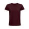 Camiseta sostenible hombre Pioneer. Color rojo burdeos.