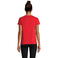 Camiseta sostenible ajustada mujer Pioneer Women. Color rojo vivo.