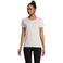 Camiseta sostenible ajustada mujer Pioneer Women. Color blanco crema.
