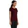 Camiseta sostenible ajustada mujer Pioneer Women. Color rojo burdeos.
