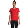 Camiseta sostenible ajustada mujer Pioneer Women. Color rojo vivo.