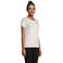 Camiseta sostenible ajustada mujer Pioneer Women. Color blanco crema.