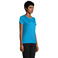 Camiseta sostenible ajustada mujer Pioneer Women. Color azul aqua.