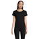 Camiseta sostenible ajustada mujer Pioneer Women. Color negro oscuro.