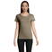 Camiseta sostenible ajustada mujer Pioneer Women. Color verde caqui.
