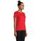 Camiseta sostenible ajustada mujer Pioneer Women. Color rojo vivo.