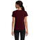 Camiseta sostenible ajustada mujer Pioneer Women. Color rojo burdeos.