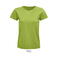 Camiseta sostenible ajustada mujer Pioneer Women. Color verde manzana.