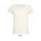 Camiseta sostenible ajustada mujer Pioneer Women. Color blanco crema.