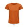 Camiseta sostenible ajustada mujer Pioneer Women. Color naranja.