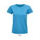 Camiseta sostenible ajustada mujer Pioneer Women. Color azul aqua.