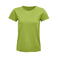 Camiseta sostenible ajustada mujer Pioneer Women. Color verde manzana.