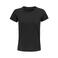 Camiseta sostenible ajustada mujer Pioneer Women. Color negro oscuro.