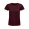 Camiseta sostenible ajustada mujer Pioneer Women. Color rojo burdeos.