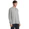Polo manga larga sostenible unisex Planet Lsl. Color gris mezcla.