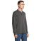 Polo manga larga sostenible unisex Planet Lsl. Color gris antracitamezcla.