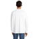 Polo manga larga sostenible unisex Planet Lsl. Color blanco.