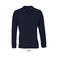 Polo manga larga sostenible unisex Planet Lsl. Color azul profundo.