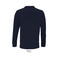 Polo manga larga sostenible unisex Planet Lsl. Color azul profundo.