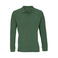 Polo manga larga sostenible unisex Planet Lsl. Color verde botella.