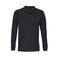 Polo manga larga sostenible unisex Planet Lsl. Color negro.
