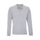 Polo manga larga sostenible unisex Planet Lsl. Color gris mezcla.