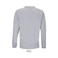Polo manga larga sostenible unisex Planet Lsl. Color gris mezcla.