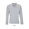 Polo manga larga sostenible unisex Planet Lsl. Color gris mezcla.