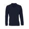 Polo manga larga sostenible unisex Planet Lsl. Color azul profundo.