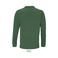 Polo manga larga sostenible unisex Planet Lsl. Color verde botella.